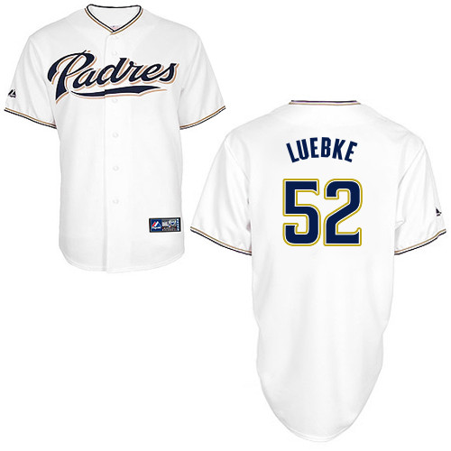 Cory Luebke #52 Youth Baseball Jersey-San Diego Padres Authentic Home White Cool Base MLB Jersey